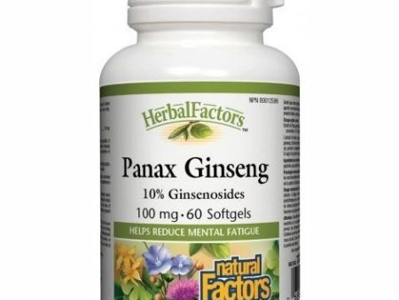 Natural factors - panax ginseng 100mg - 60 sgels Cheap