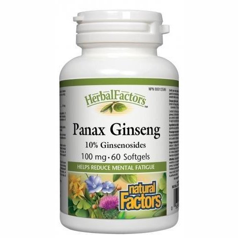 Natural factors - panax ginseng 100mg - 60 sgels Cheap