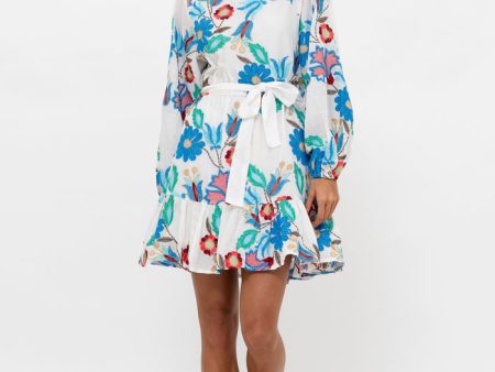 Oliphant Long Sleeve Flirty Short Dress in Monet Online Sale