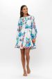 Oliphant Long Sleeve Flirty Short Dress in Monet Online Sale