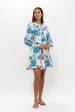 Oliphant Long Sleeve Flirty Short Dress in Monet Online Sale