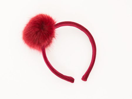 Red Puff Headband Hot on Sale