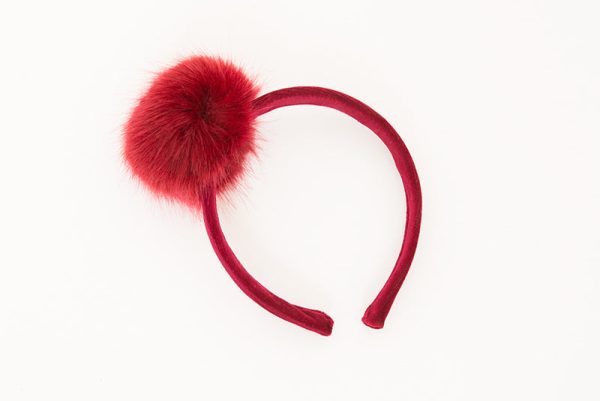 Red Puff Headband Hot on Sale