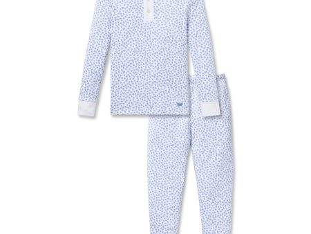 Petite Plume 100% Pima Cotton Pajamas in Bluehearts Cheap