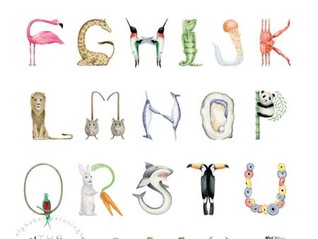 The Letter Nest Animal Alphabet Print Cheap