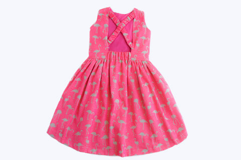 Cross Back Hi-Lo Flamingo Dress, Pink Online Hot Sale