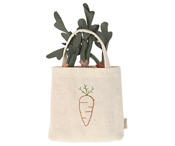 Maileg Sweet Carrots in Shopping Bags for Mice Rabbits Bunny Toys Cheap