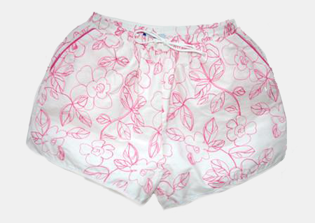 Pink Embroidered Angie Shorts Fashion