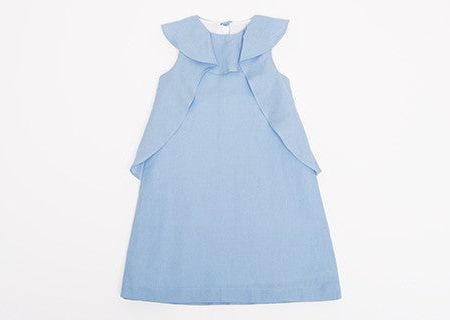 Victoria Blue Linen Dress Sale