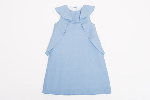 Victoria Blue Linen Dress Sale