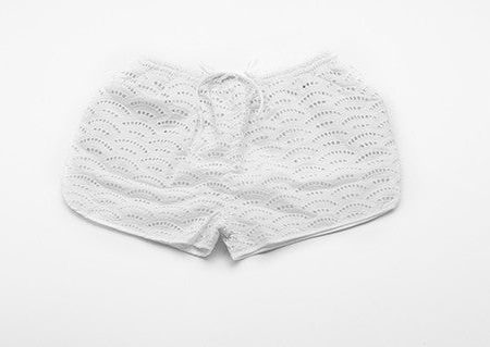 White Eyelet Shorts Online Hot Sale