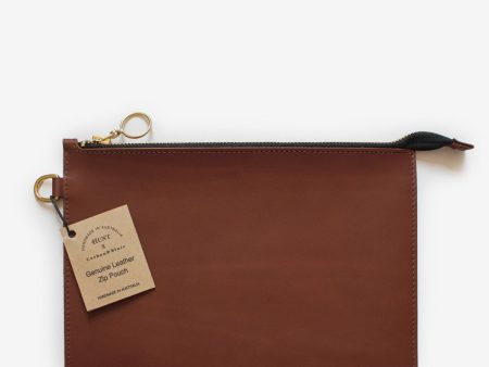 Hunt x Corban & Blair Zip Pouch - Tan Online Sale