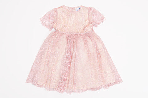 Pink Cyra Lace Dress Hot on Sale