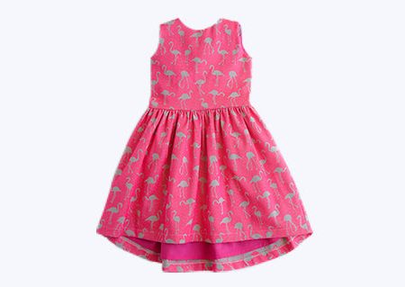 Cross Back Hi-Lo Flamingo Dress, Pink Online Hot Sale