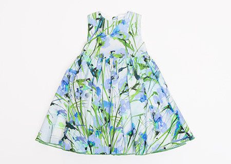 Blue and Green Valerie Dress For Cheap