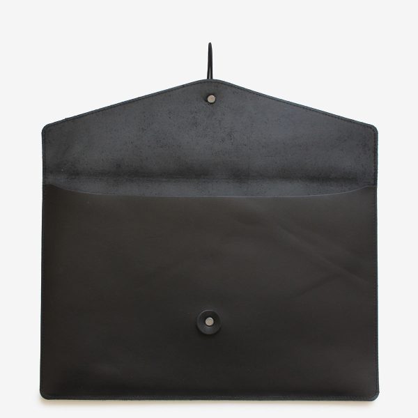 Hunt x Corban & Blair Leather Envelope - Black Hot on Sale