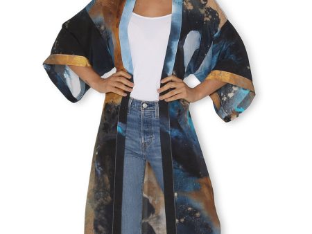 The Artists Label  Transcend  Silk Kimono Robe Online Hot Sale