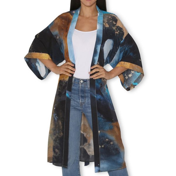 The Artists Label  Transcend  Silk Kimono Robe Online Hot Sale