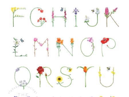 The Letter Nest Flowers Alphabet Print Online Hot Sale