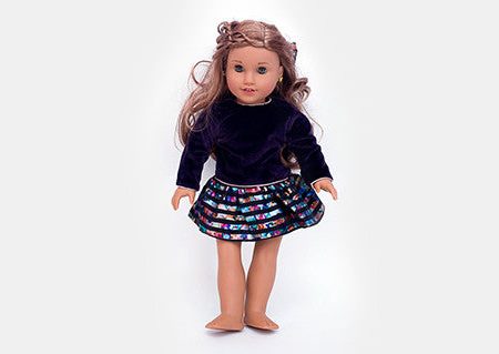 Purple Velvet Jude Doll Dress Discount