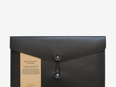 Hunt x Corban & Blair Leather Envelope - Black Hot on Sale