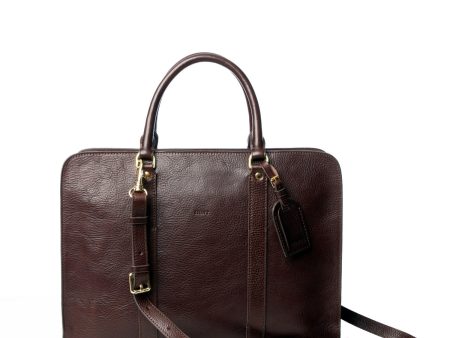 Hunt  Giacomo  Briefcase - Brown Hot on Sale