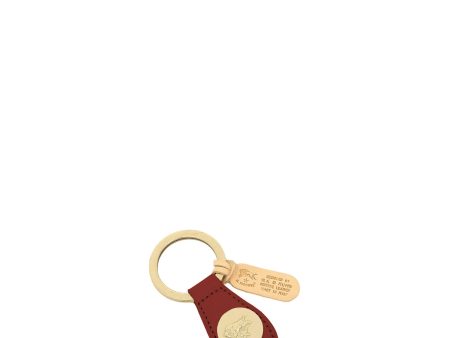 Il Bisonte Medallion Keyring - Red For Sale