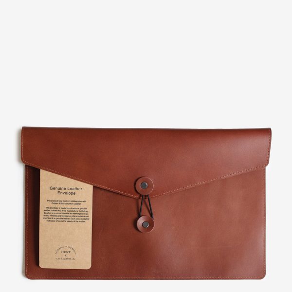 Hunt x Corban & Blair Leather Envelope - Tan For Cheap