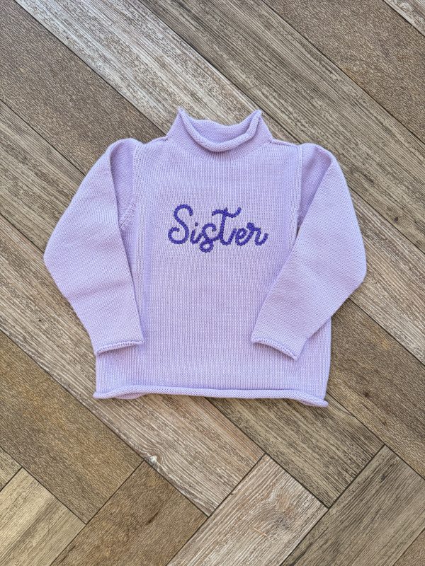 A Soft Idea Roll Neck Sweater in Lavender with Sister Fashion