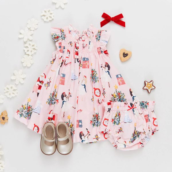 Pink Chicken Baby Stevie Dress Set in Holiday Spirit Sale