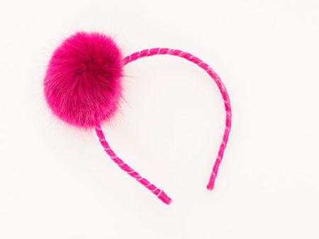 Fuchsia Puff Headband Online Hot Sale