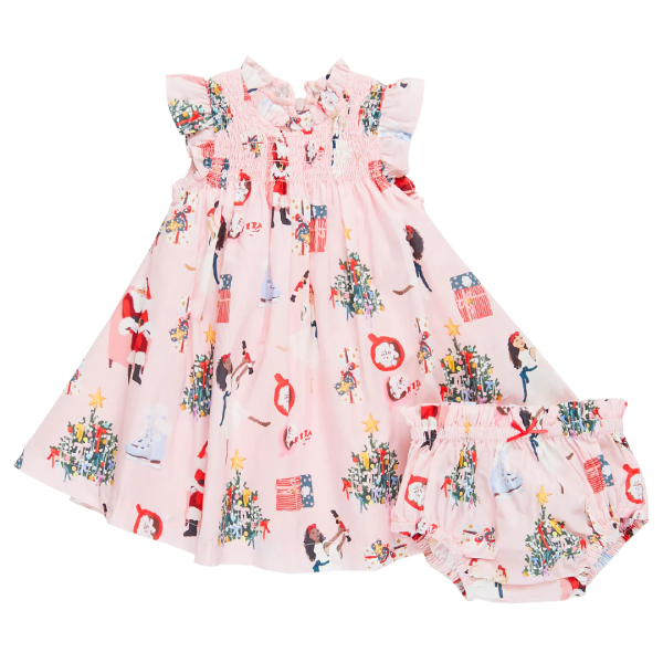 Pink Chicken Baby Stevie Dress Set in Holiday Spirit Sale