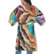 The Artists Label  Rainbow Planet  Silk Kimono Robe Fashion