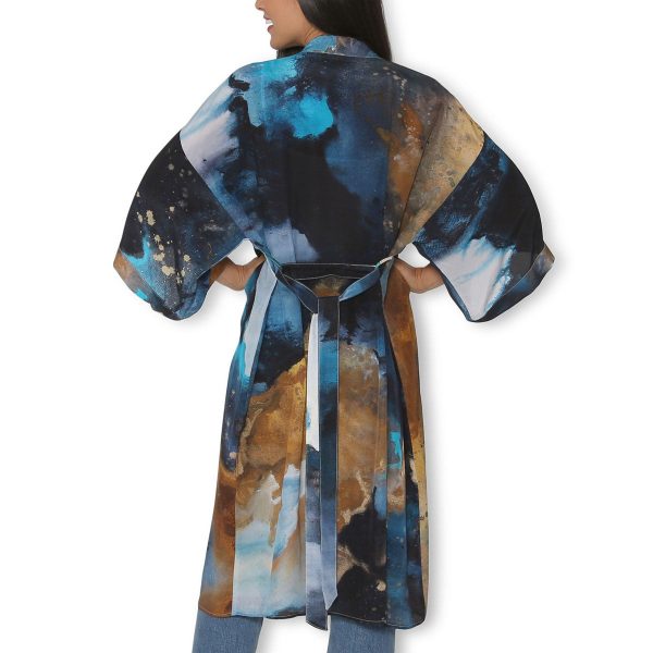 The Artists Label  Transcend  Silk Kimono Robe Online Hot Sale