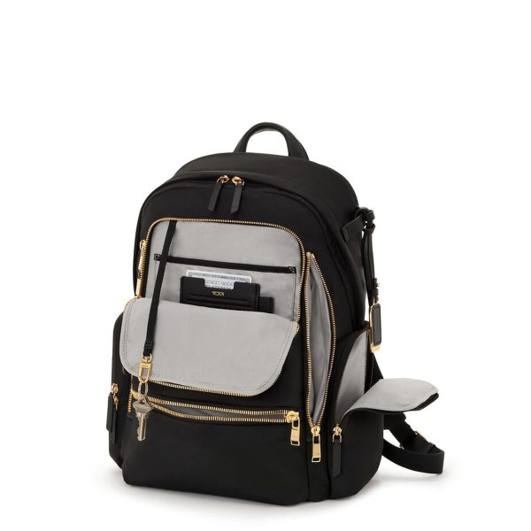 Tumi Voyageur Celina Backpack- Black Gold on Sale