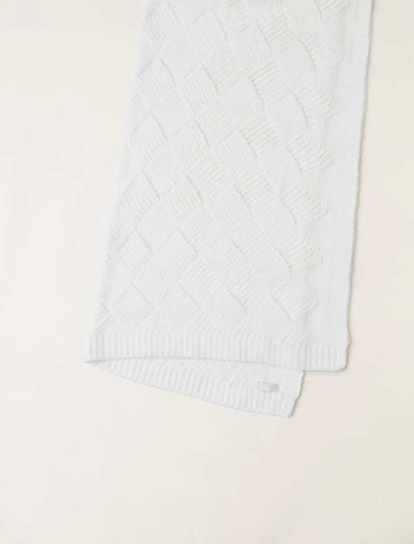 Barefoot Dreams CozyChic Diamond Weave Blanket in Cream Fashion