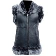 Women s Toscana Shearling Leather Long Vest For Discount