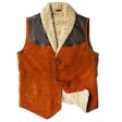 Men Shearling Suede Leather Vest Online now