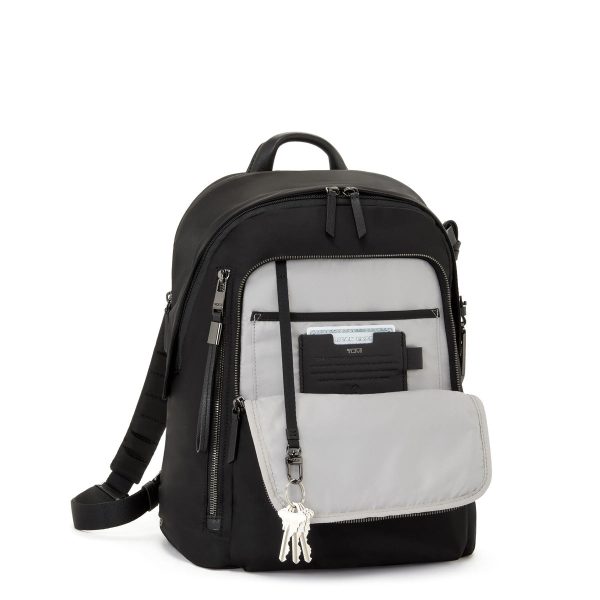 Tumi Voyageur Halsey Backpack- Black Gun Metal For Cheap