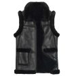 Men s B3 Pilot Bomber Shearling Leather Fur Vest Fashion