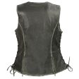 Women Gun Pocket Fashion Leather Vest Online