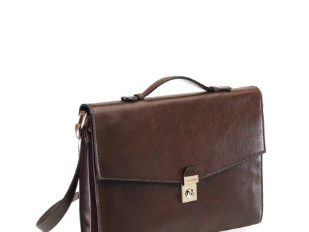 Barantani Double Compartment Flap Briefcase Supply