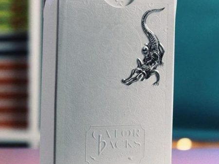 Silver Gatorbacks Playing Cards - White Tuck Online Sale