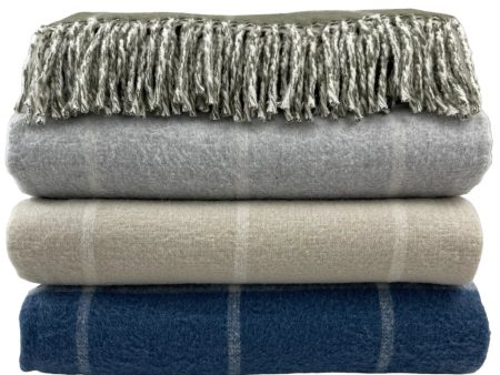 A Soft Idea Windowpane Throw Blanket - Multiple Colors! For Sale