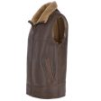 WW2 Pilot Shearling  Leather Vests Cheap