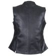 Womens Genuine Cowhide Leathers Motorcycle Vest For Sale