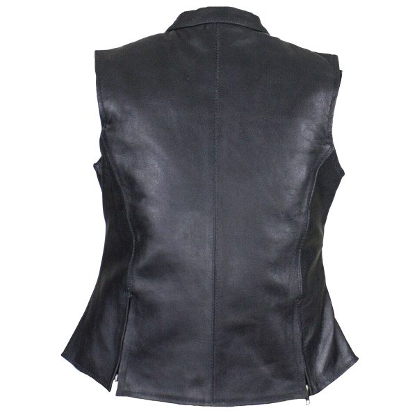 Womens Genuine Cowhide Leathers Motorcycle Vest For Sale