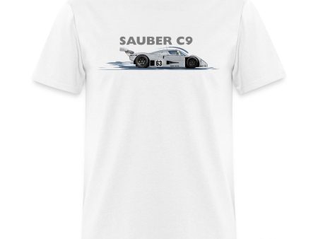 Sauber C9 Unisex Classic T-Shirt in White, Black & Grey Online Hot Sale