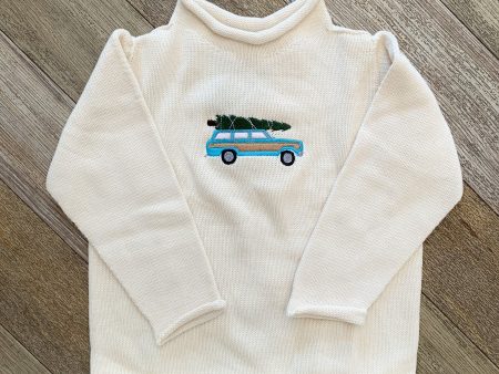 A Soft Idea Roll Neck Sweater in Cream with Woody Wagoneer + Tree Sale