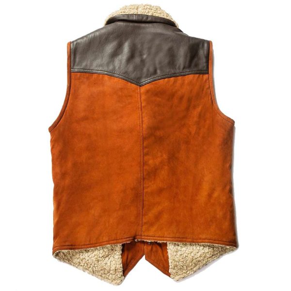 Men Shearling Suede Leather Vest Online now